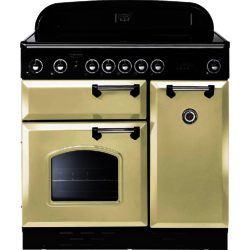 Rangemaster Classic 90 Ceramic - 68370 Electric Range Cooker in Cream with Chrome Trim